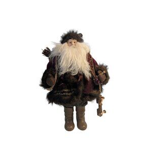 Rustic Woodland Santa Claus Figure 18” Tall Farmhouse Christmas Holiday Decor